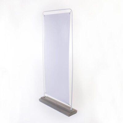 Display Tubular 80 x 180 cm Suspendido para Exterior Base Agua Arena Doble Vista